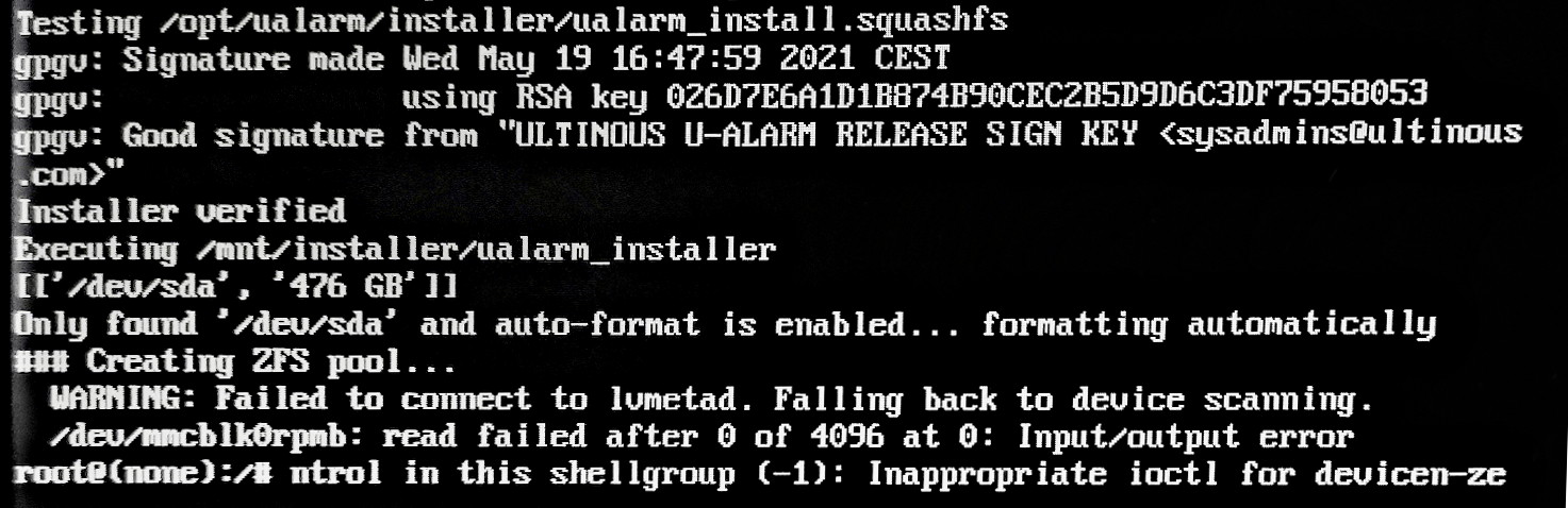 Install error on legacy U-Alarm box